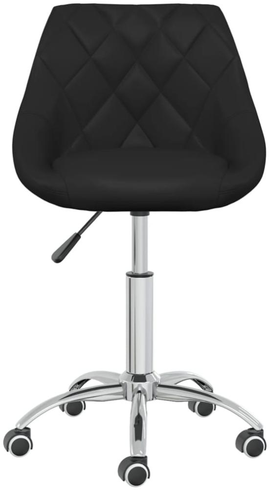 vidaXL Esszimmerstuhl Drehbar Schwarz Kunstleder, Drehbar [3088686] Bild 1
