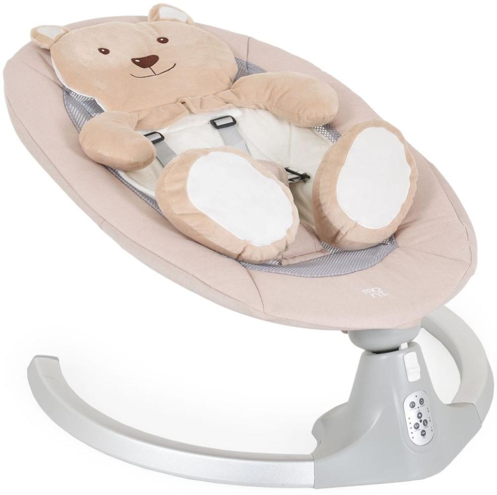 Moni Babywippe elektrische Ari Bär Melodien, Fernbedienung, Teddy-Bär Pad, Timer beige Bild 1