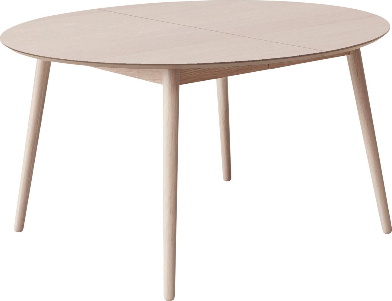 Hammel Furniture Esstisch Meza Designtisch mit Auszugsfunktion und 2 Einlegeplatten, Ø135(231) cm, runde Tischplatte aus MDF/Laminat, Massivholzgestell Bild 1