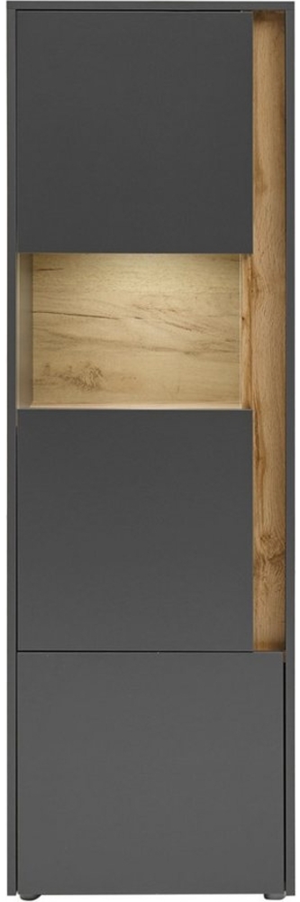 Lomadox Vitrine CRISP-61 Wotan Eiche Nb. 50/155/40 cm Bild 1