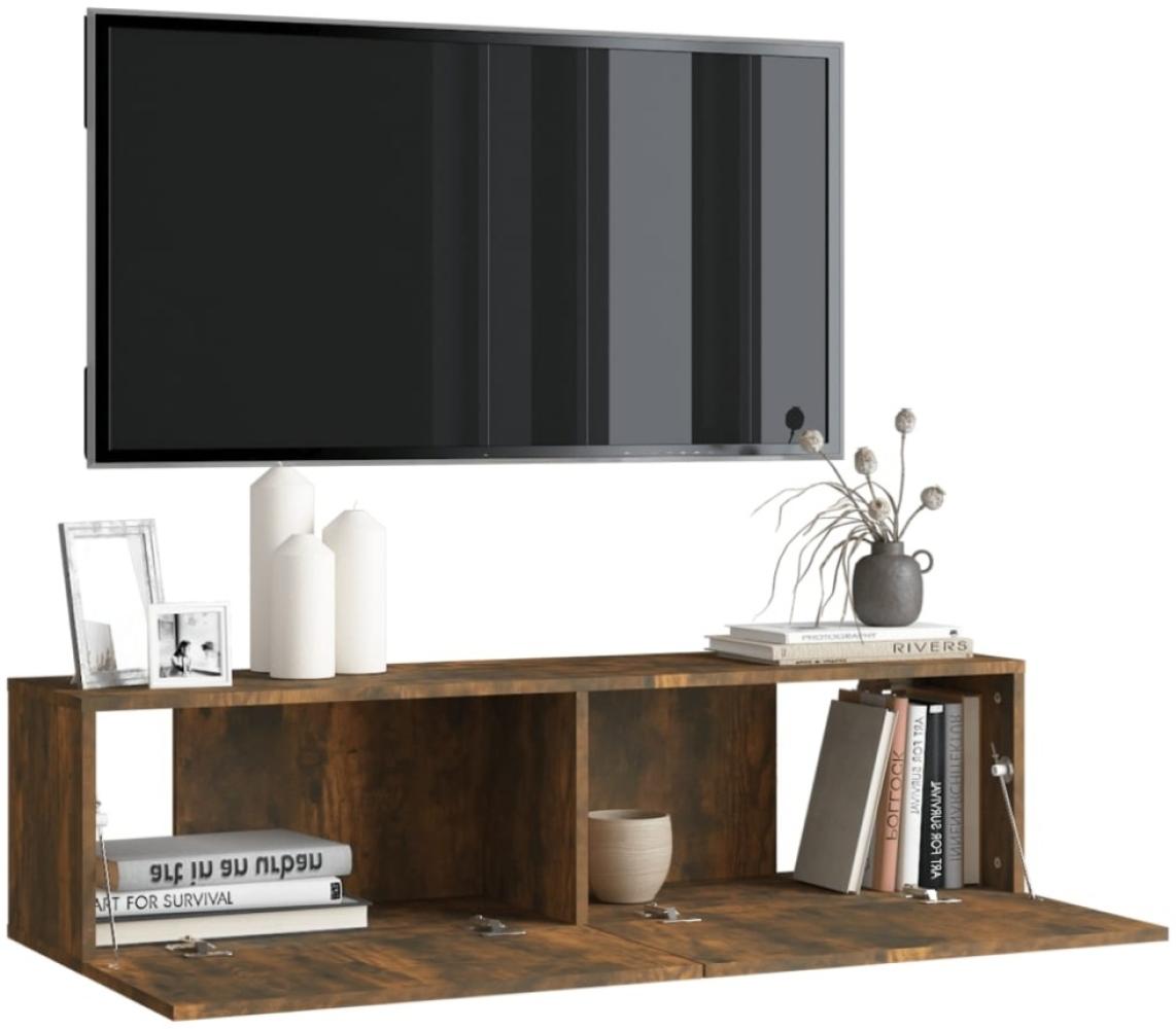 vidaXL TV-Wandschrank Räuchereiche 120x30x30 cm Holzwerkstoff 815099 Bild 1