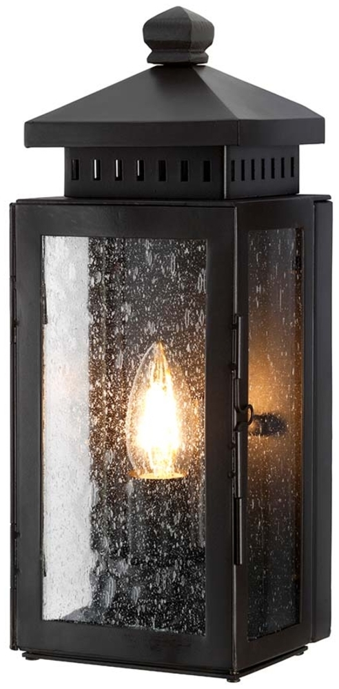 Außenleuchte, Wandlampe, Laterne, ALU-Guss Glas, H 32 cm Bild 1