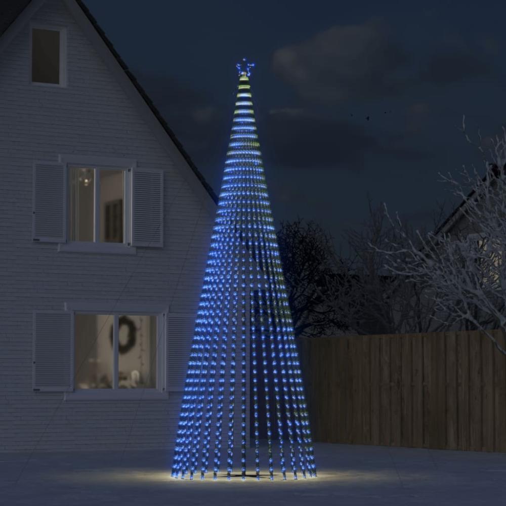 vidaXL Weihnachtsbaum Kegelform 1544 LEDs Blau 500 cm 358074 Bild 1