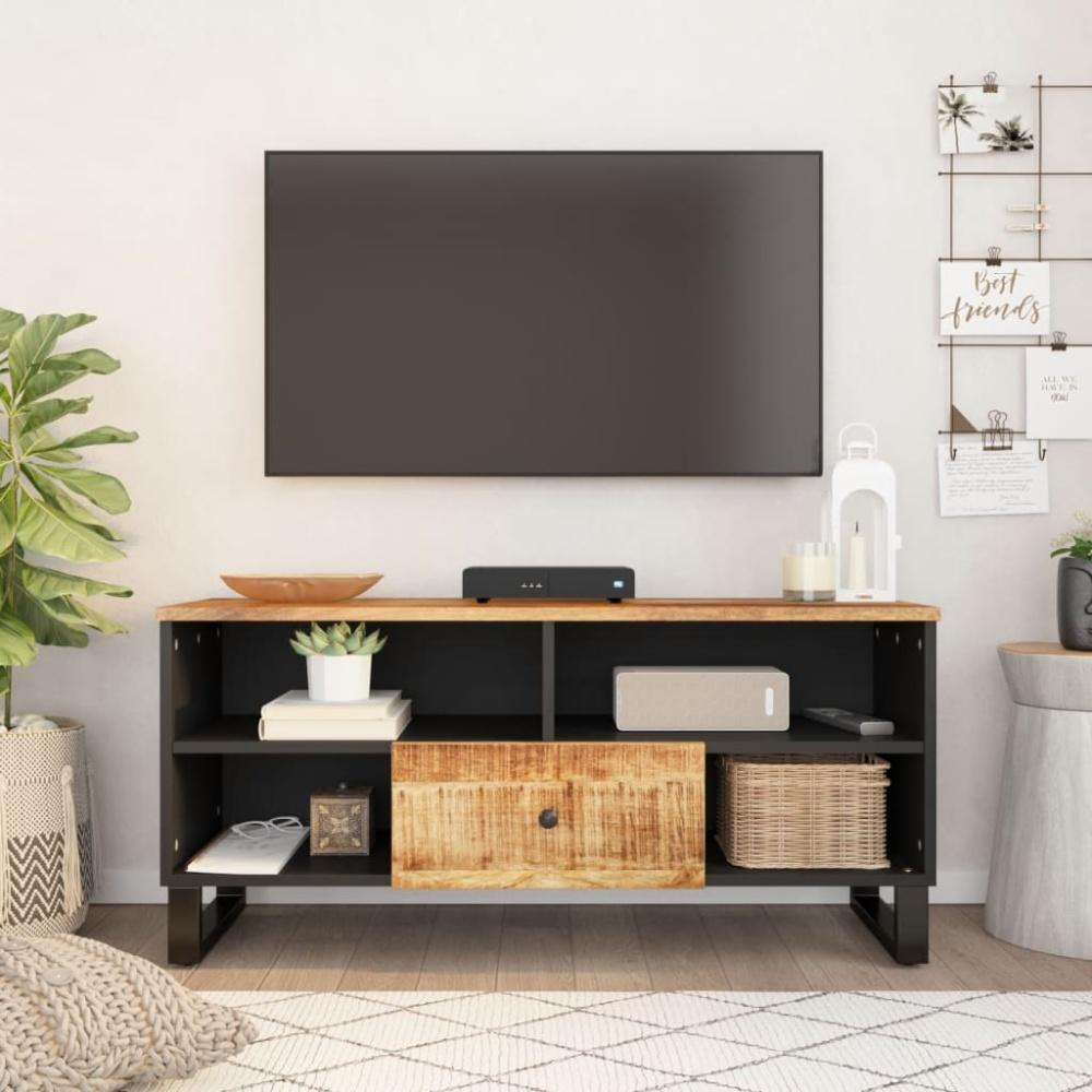 vidaXL TV-Schrank 100x33x46 cm Massivholz Mango & Holzwerkstoff 351970 Bild 1