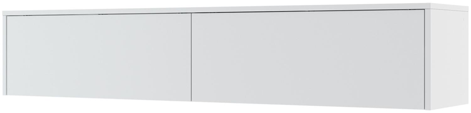 MEBLINI Hängeschrank für Horizontal Schrankbett Bed Concept - Wandschrank mit Ablagen und Teleskopen - Wandregal - BC-15 für 160x200 Horizontal - Weiß Matt Bild 1