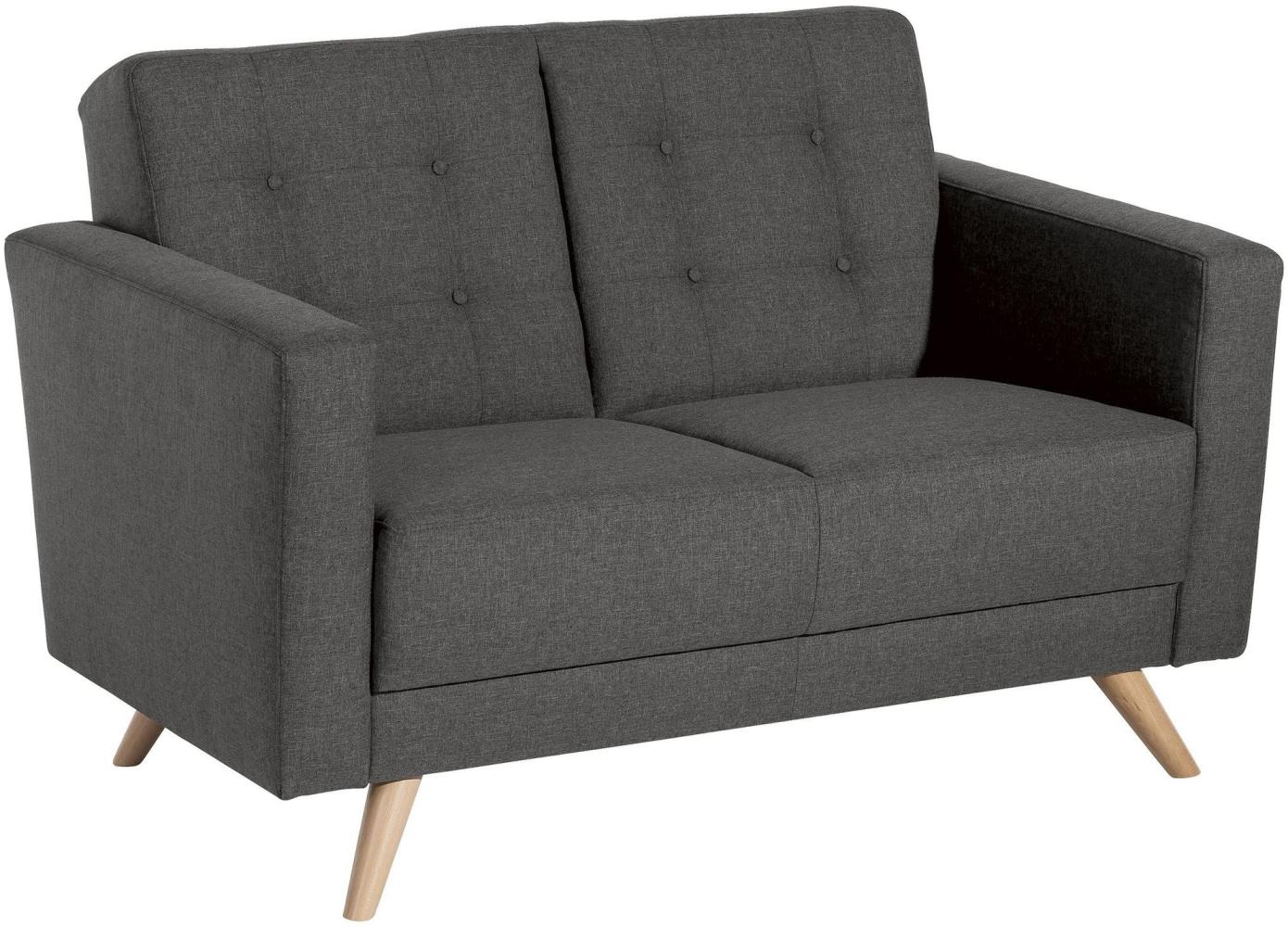 Sofa 2-Sitzer Karisa Bezug Flachgewebe Buche natur / anthrazit 21919 Bild 1