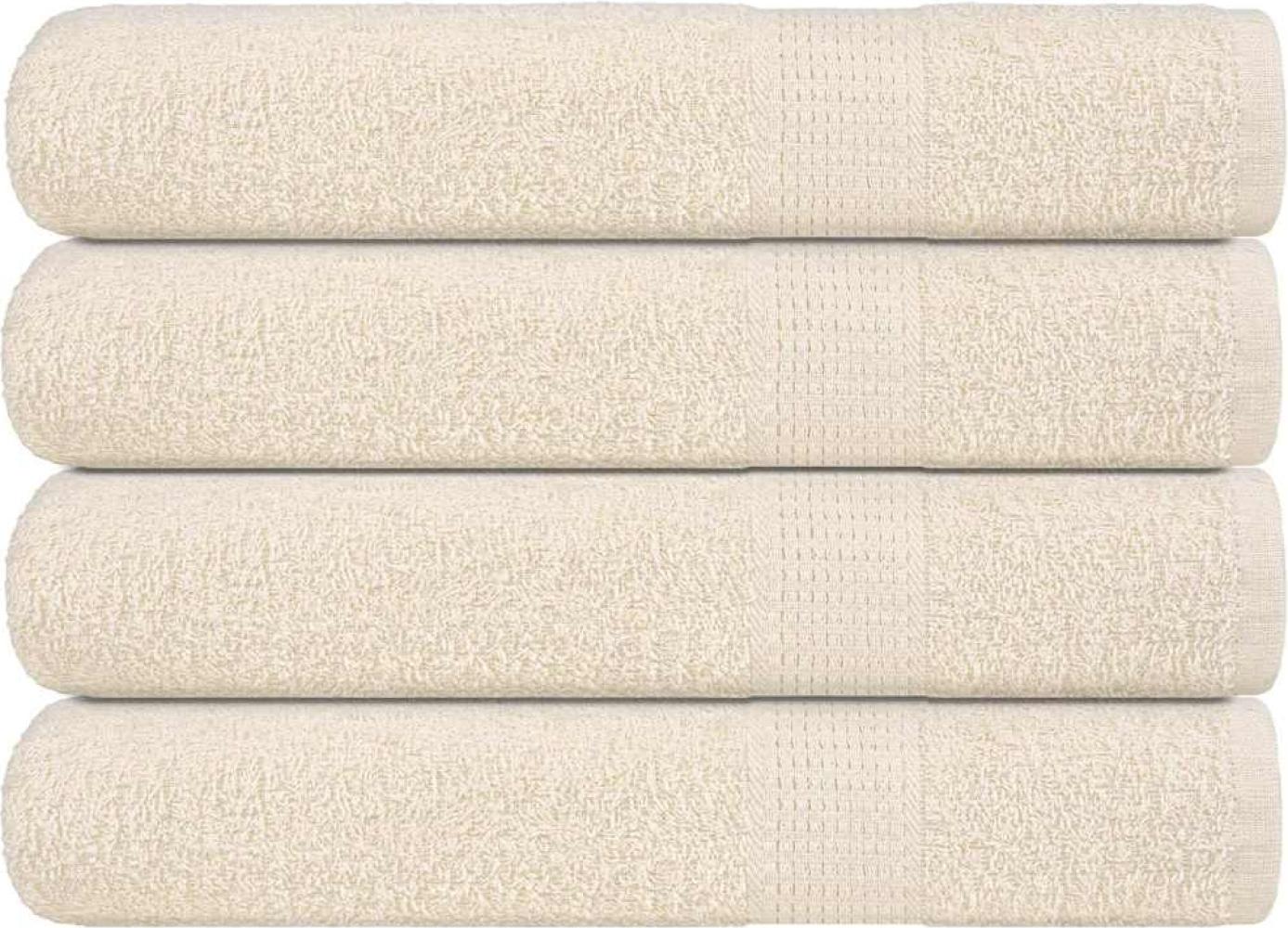 vidaXL Saunatücher 4 Stk. Creme 80x200 cm 360 g/m² 100% Baumwolle 137008 Bild 1