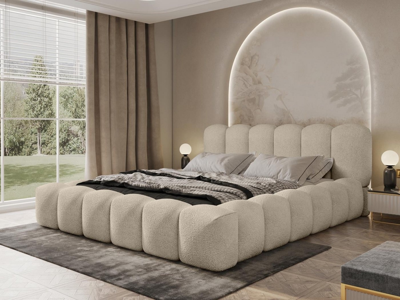 Compleo Polsterbett Designerbett, Wolkenbett, TOPSELLER, Modern Schlafzimmer, Made in EU, Wolkenbett modern Bild 1