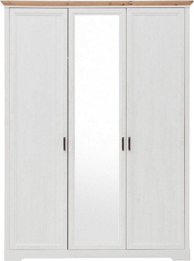 Kleiderschrank JASMIN mit 3 Türen Pinie weiß Nachbildung Bild 1