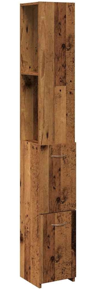 vidaXL Badezimmerschrank Altholz-Optik 25x25x170 cm Holzwerkstoff 856652 Bild 1