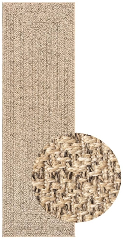 vidaXL Teppich ZIZUR 80x250 cm Jute-Optik Indoor und Outdoor 4006152 Bild 1