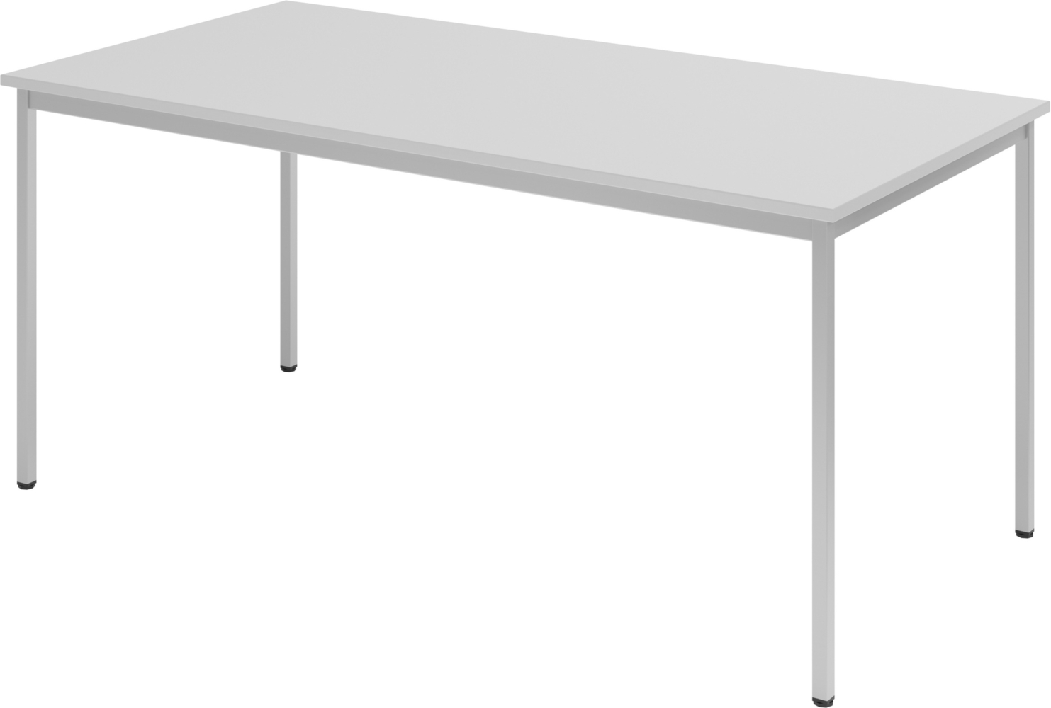 bümö Tisch, Multifunktionstisch 160 x 80 cm in grau - Besprechungstisch, Konferenztisch, Meetingtisch, Mehrzwecktisch, Pausentisch, Besprechungsraum, Meetingraum, Pausenraum, VS16-5 Bild 1