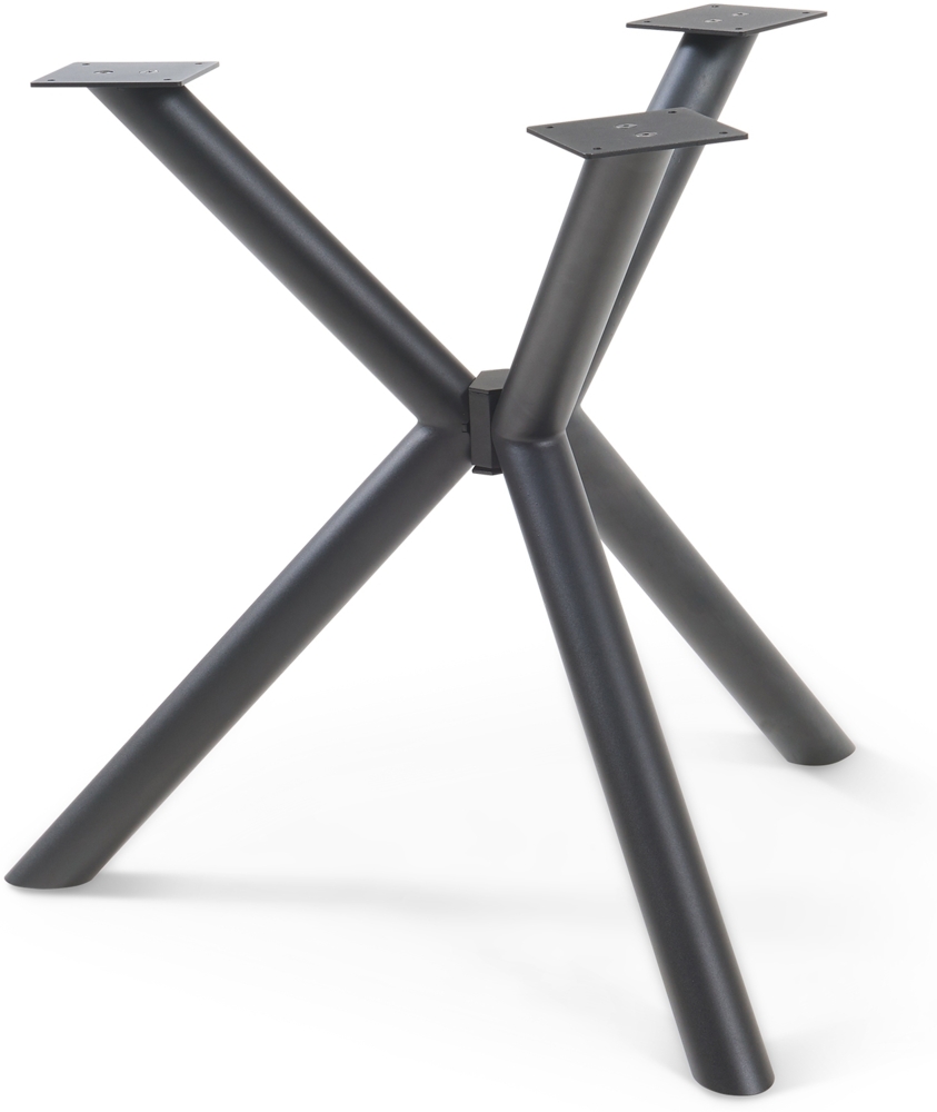 Tischgestell Viserinna Stahl 94,5x94,5x73 cm Schwarz [en. casa] Bild 1