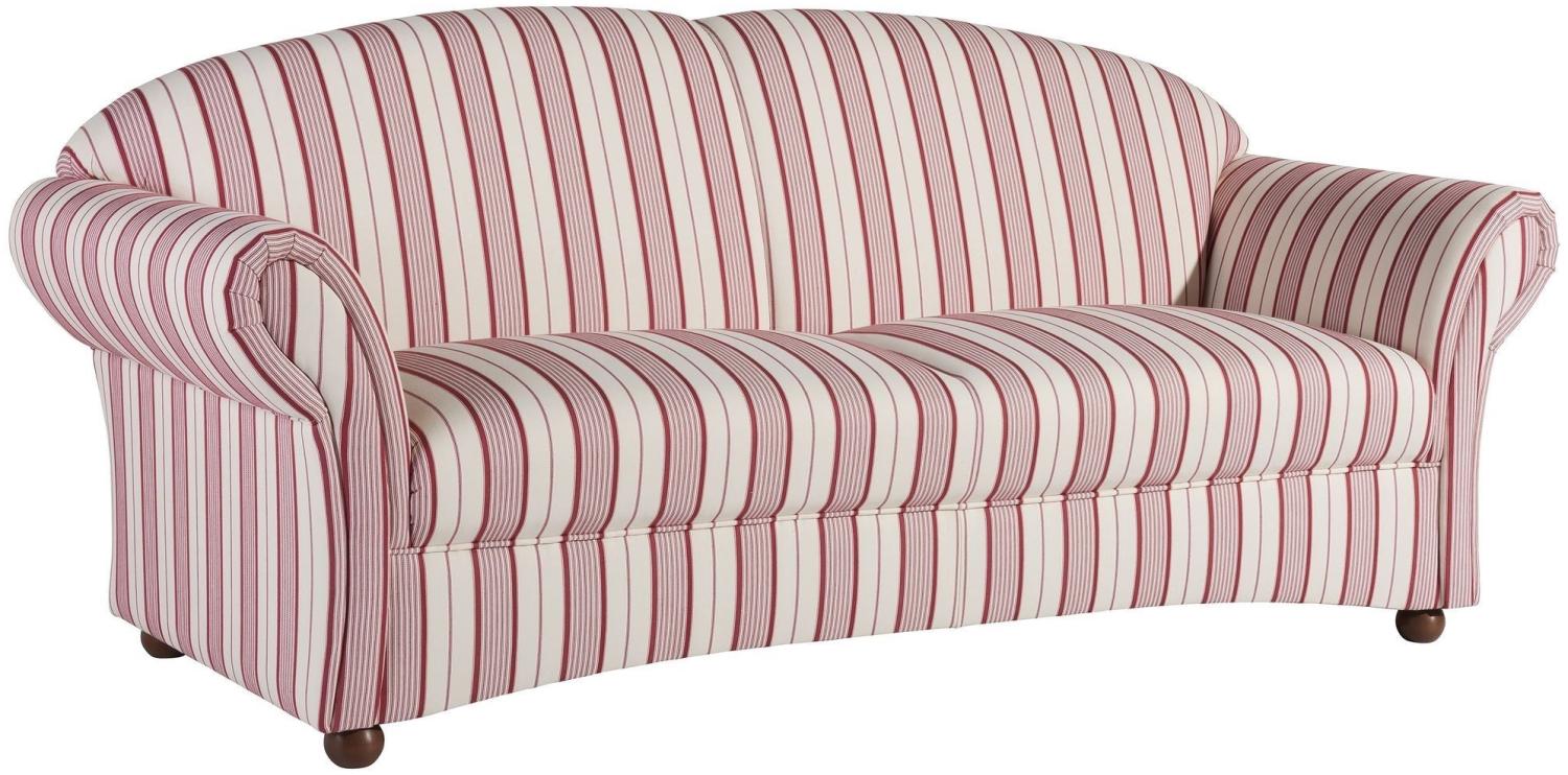 Sofa 2,5-Sitzer Kama Bezug Flachgewebe Buche nussbaum dunkel / rot 21563 Bild 1