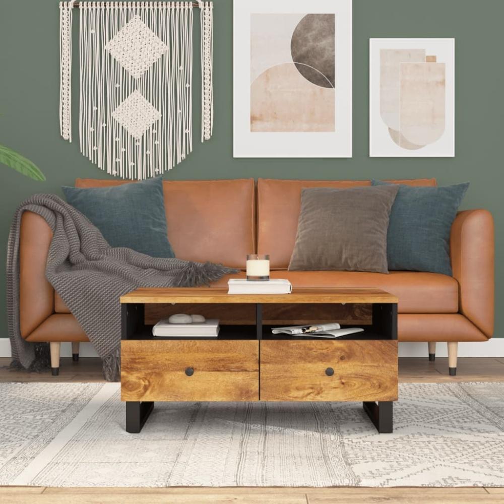 vidaXL Couchtisch 80x54x40 cm Massivholz Mango & Holzwerkstoff 351957 Bild 1