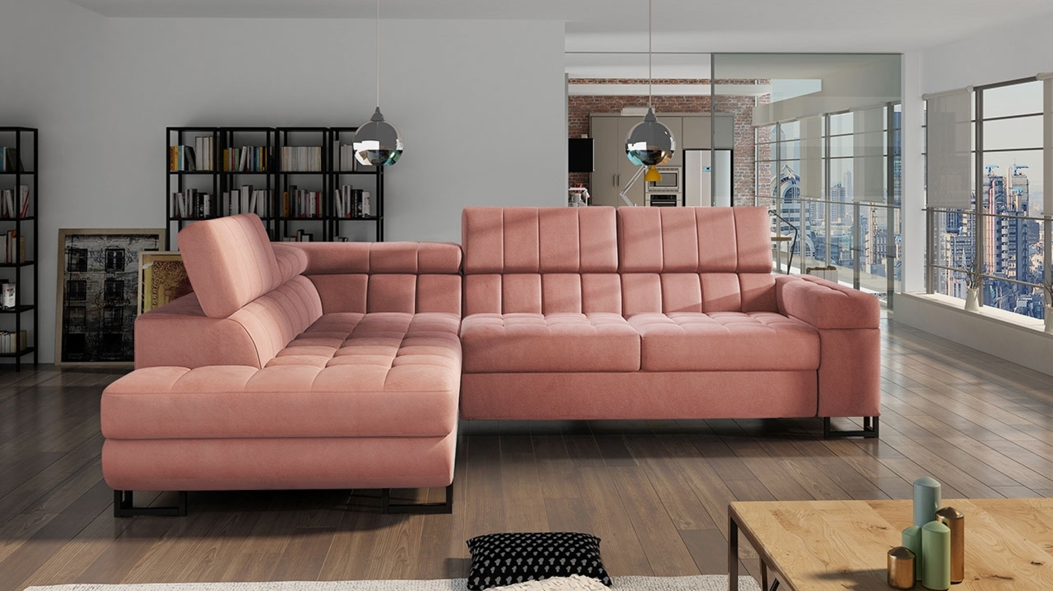 Ecksofa Laris, Seite: Links, Farbe: Magic Velvet 2257 Bild 1