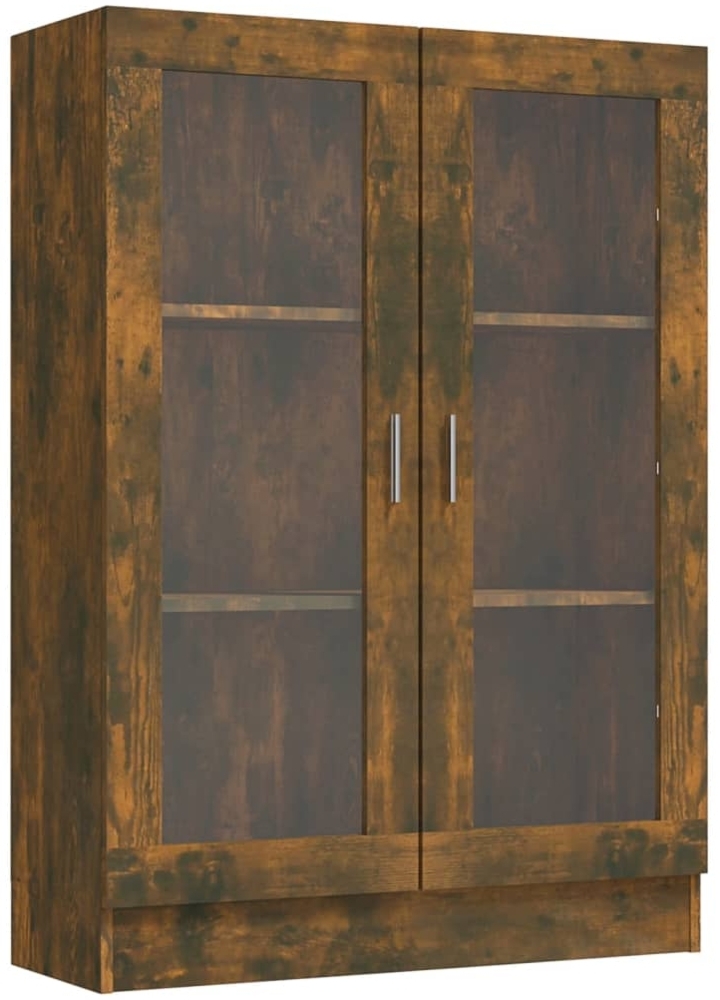 vidaXL Vitrinenschrank Räuchereiche 82,5x30,5x115 cm Holzwerkstoff 815618 Bild 1