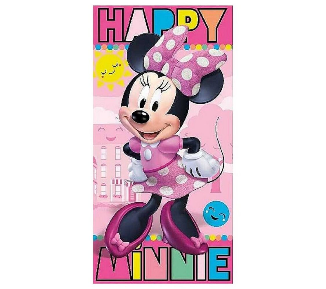 Disney Minnie Mouse Badetuch Minnie Maus, Mikrofaser, Mädchen Badehandtuch 70x140 cm schnelltrocknend Bild 1