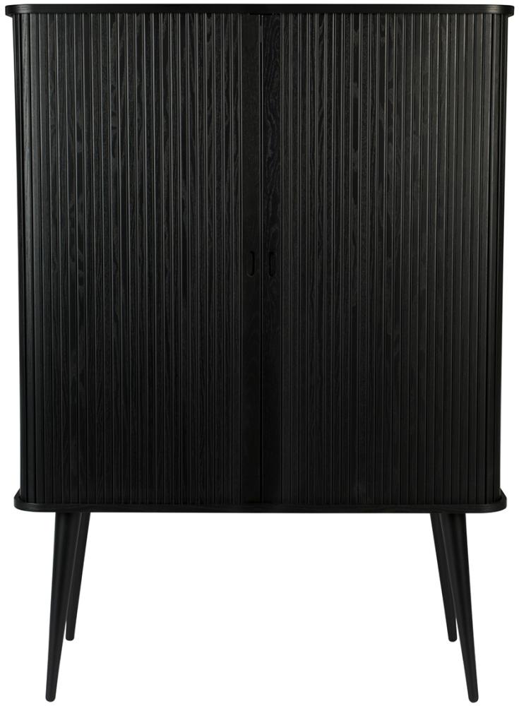 'Barbier' Highboard, MDF Schwarz, 140 x 45 x 100 cm Bild 1