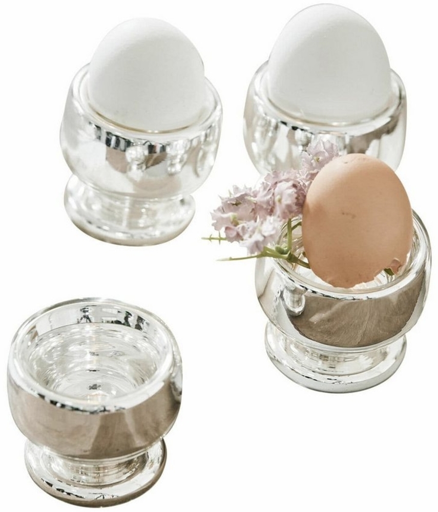 Mirabeau Geschirr-Set Eierbecher 4er Set Lilligret silber, Glas Bild 1
