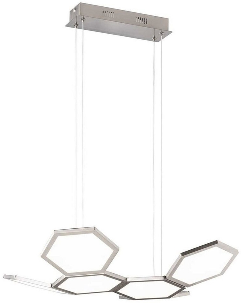 LED Pendelleuchte, dimmbar, Aluminium Acryl Metall, L 53 cm Bild 1