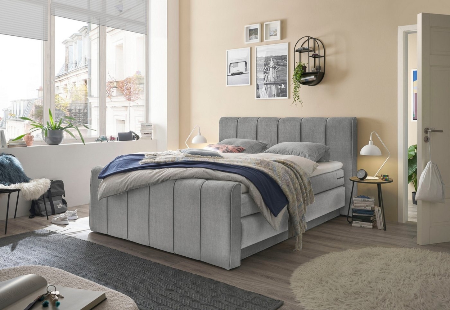 set one by Musterring Boxspringbett Fairfield, mit Bettkasten, Kopfteil mit Keder, Breite 160 cm oder 180 cm Bild 1