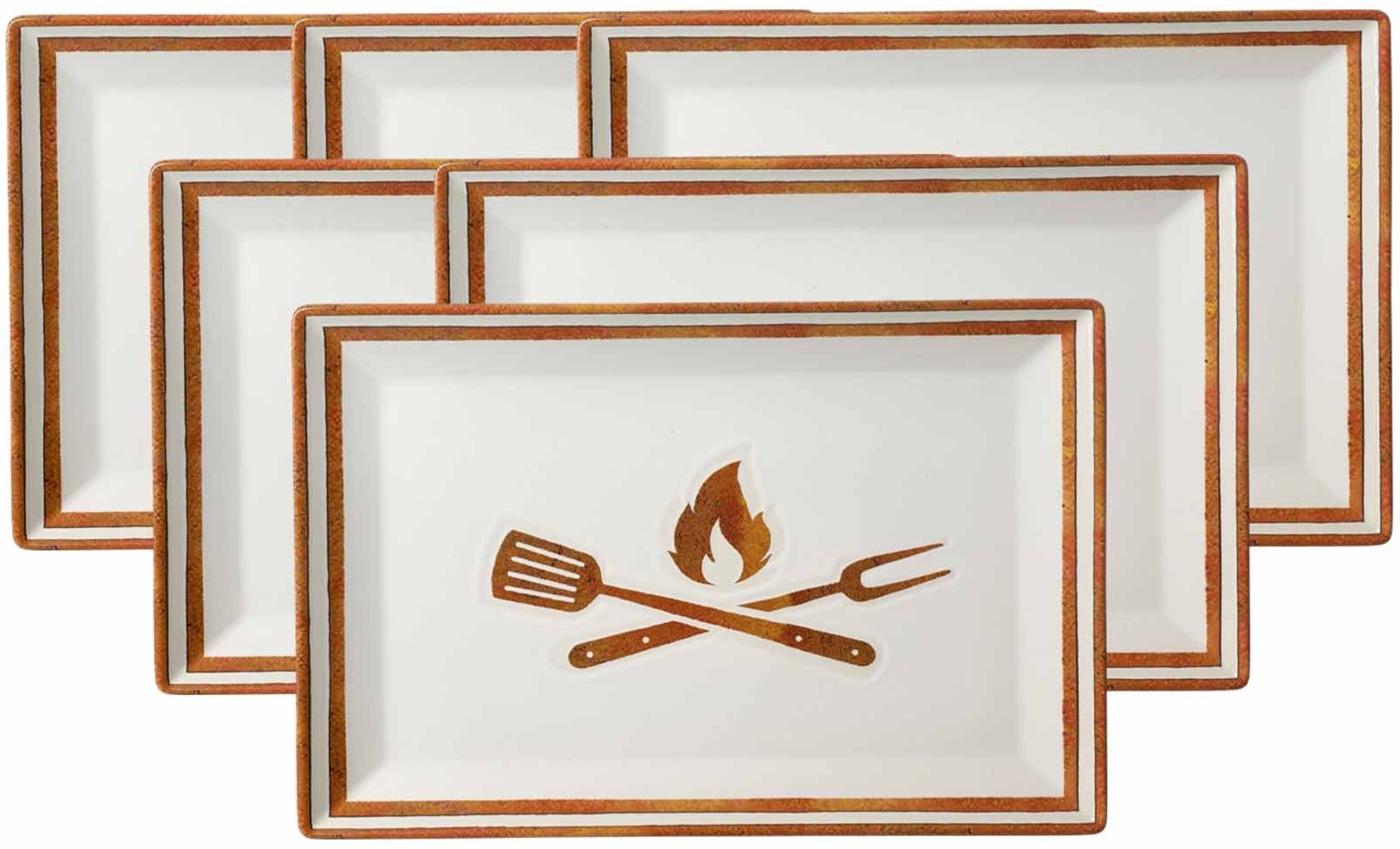 Ritzenhoff & Breker Rusty Platte 34 x 23 cm 6er Set Bild 1