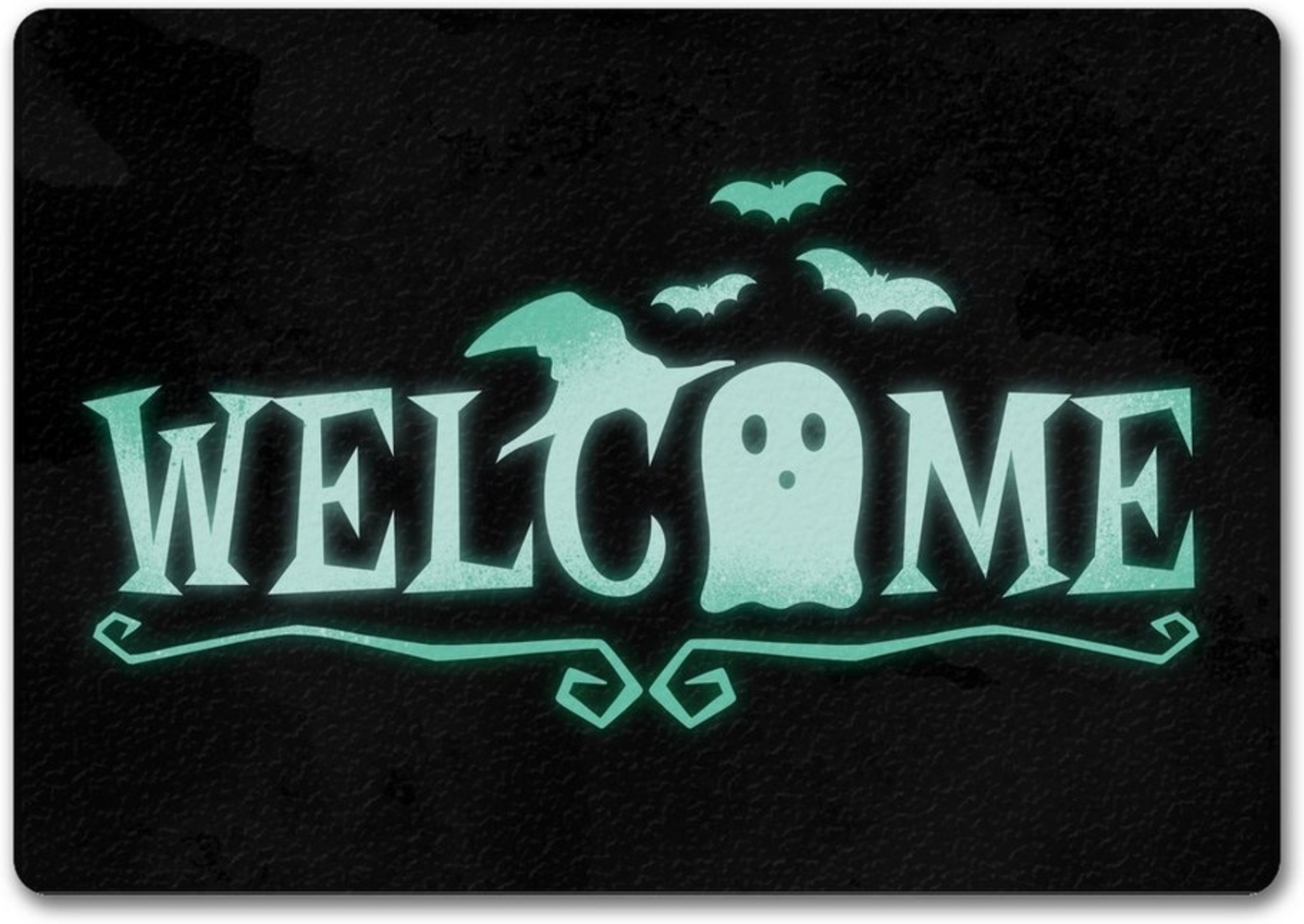 speecheese Fußmatte Welcome Fußmatte in 35x50 cm ohne Rand für Halloween mit Geist Bild 1