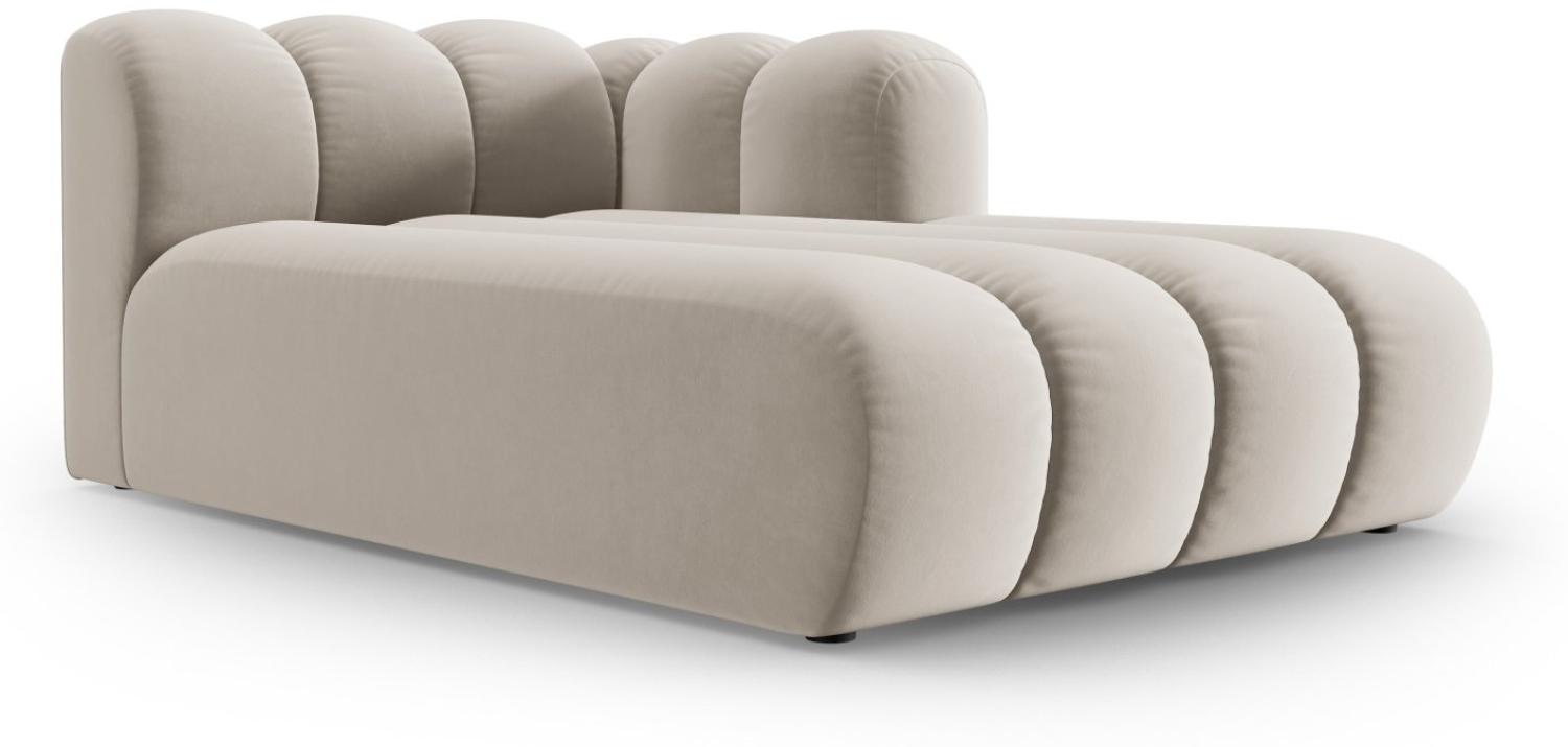 Micadoni Chaise Longue Lupine 2-Sitzer Rechts Samtstoff Beige Bild 1