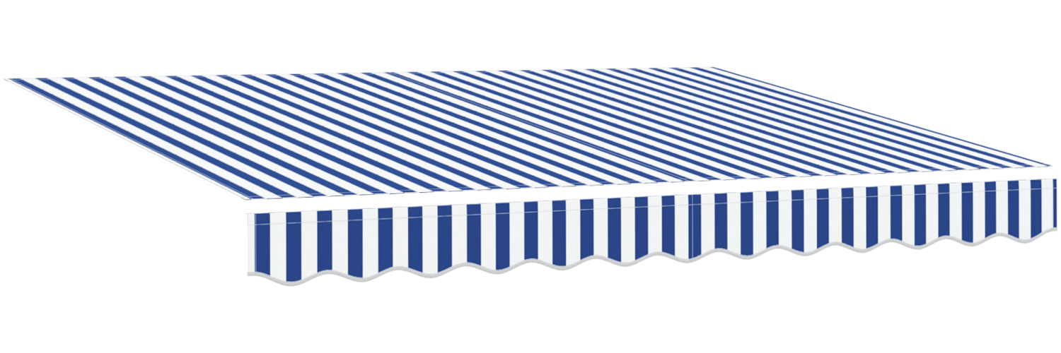 vidaXL Markisen-Ersatzstoff für 2,5 x 2 m Rahmen - Blau und Weiß 42000372 Bild 1