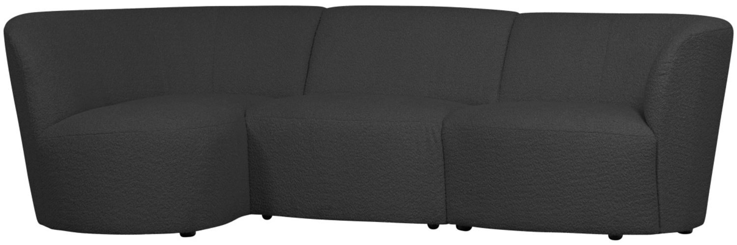 Ecksofa Coco aus Boucle-Stoff Links, Dunkelgrau Bild 1