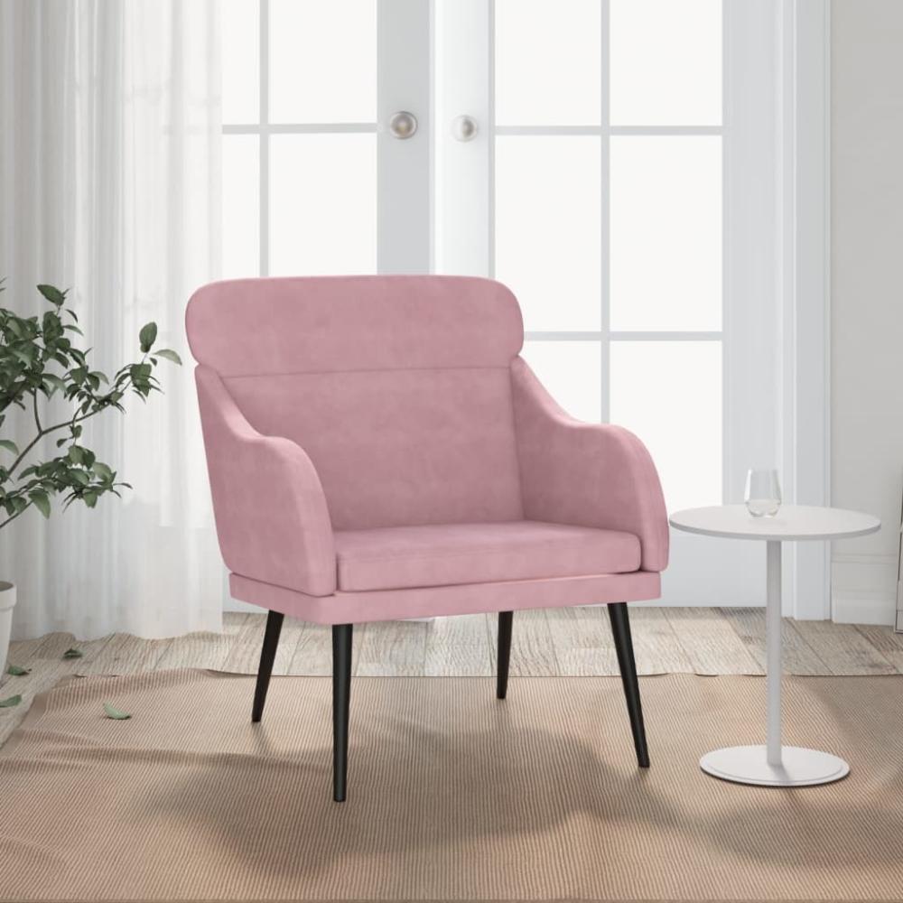 vidaXL Sessel Rosa 63x76x80 cm Samt 351439 Bild 1