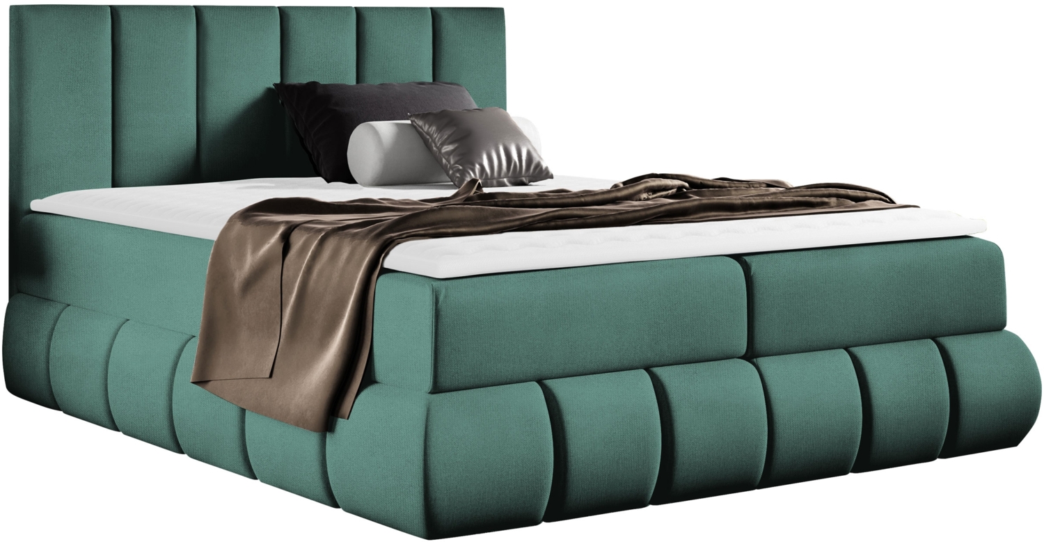 Boxspringbett Murkat, Petrol, 120 x 200 cm Bild 1