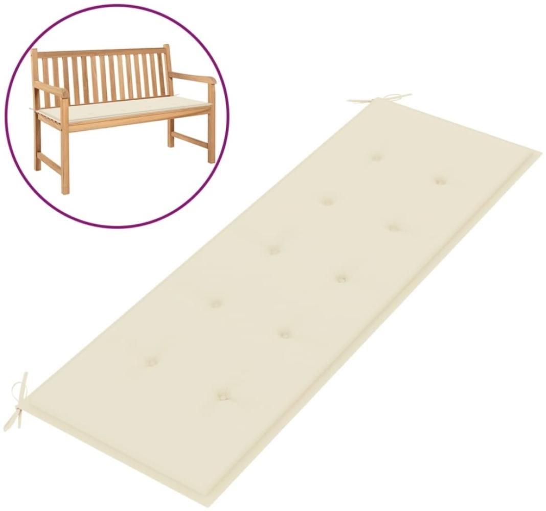 vidaXL Gartenbank-Auflage Creme 150x50x3 cm Oxford-Gewebe 43199 Bild 1