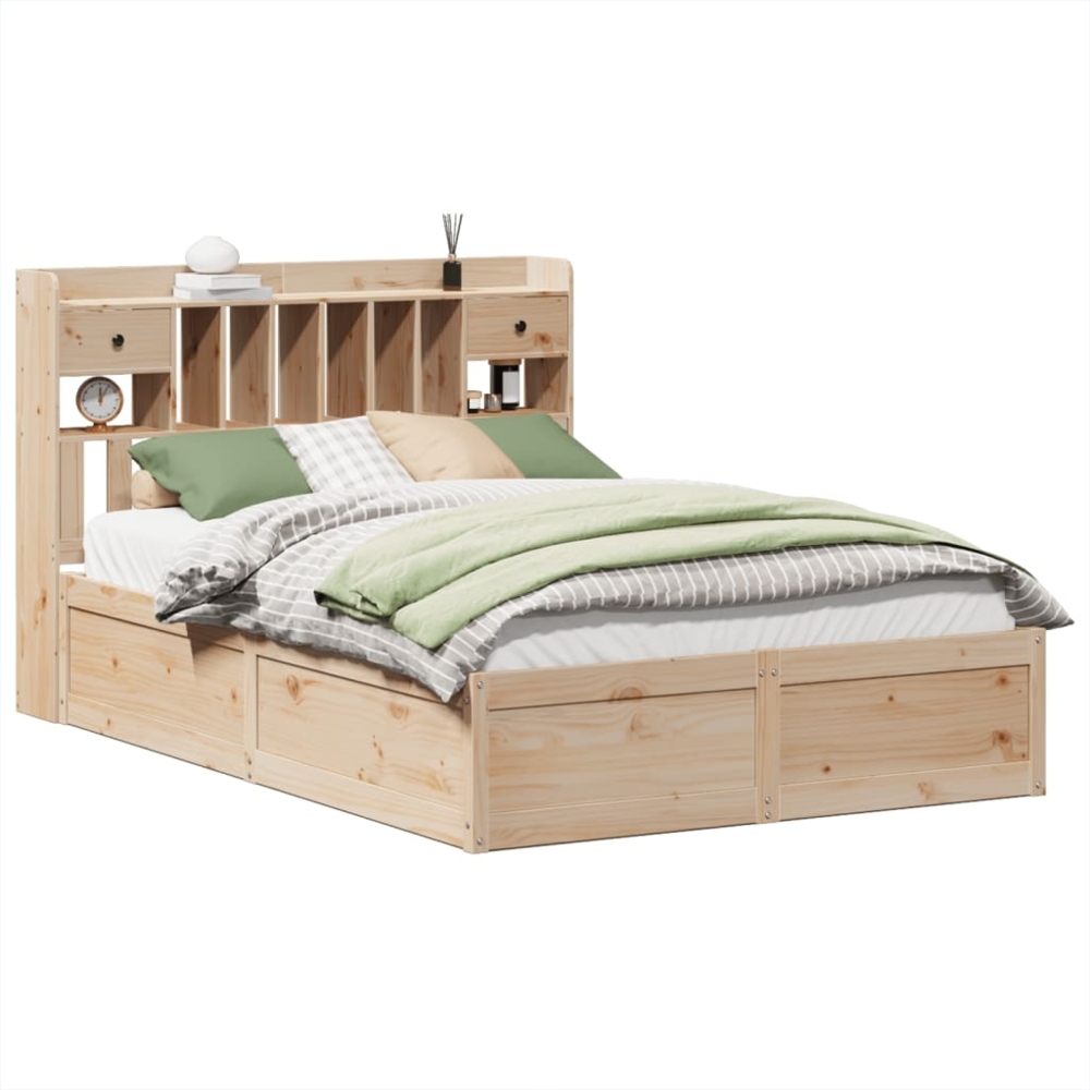 vidaXL Massivholzbett ohne Matratze 160x200 cm Kiefernholz 3323488 Bild 1