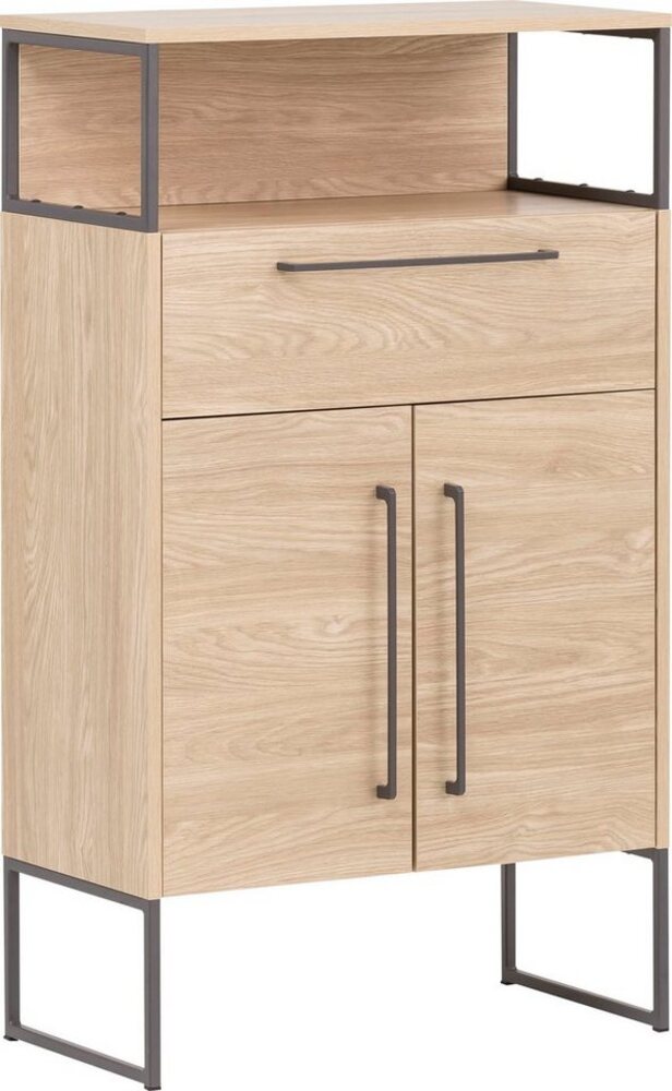 SCHILDMEYER Seitenschrank Badezimmerschrank Limone Eiche hell 65,2x112,5 cm Bild 1