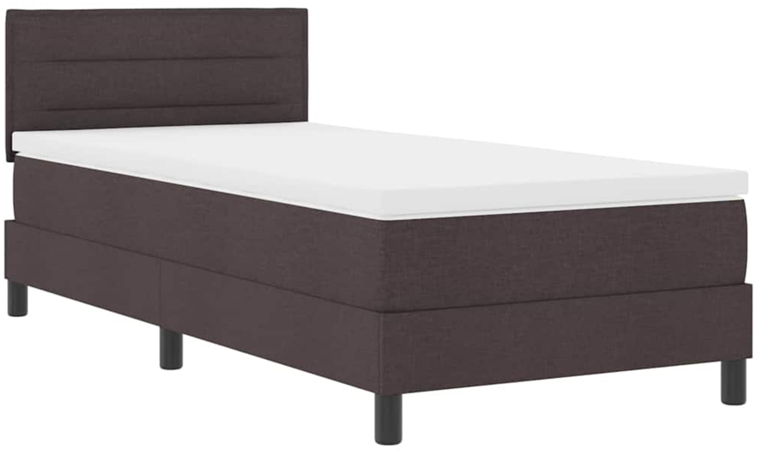 vidaXL Boxspringbett mit Matratze Dunkelbraun 80 x 200 cm Stoff 3342089 Bild 1