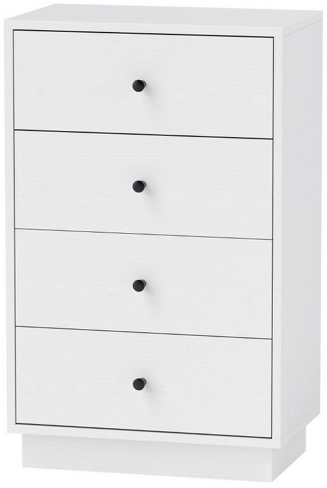 XDeer Sideboard Sideboard mit 4 Schubladen Schrank aus Holzwerkstoff, Aufbewahrungsschrank Kommode für Wohnzimmer 47x29x75cm Weiß Bild 1