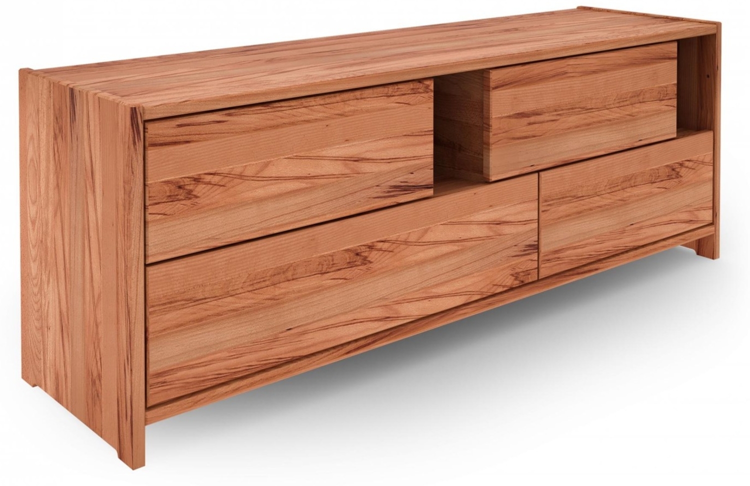 Kommode Zigo aus Kernbuche massiv 148x41x54 mit 4 Schubladen und 2 Fächern Bild 1