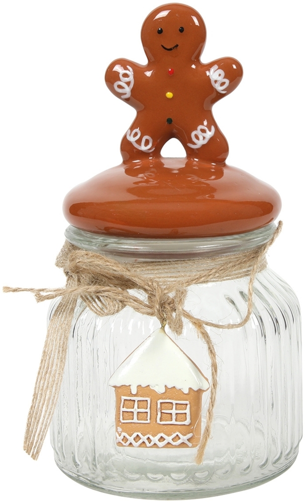 Vorratsglas mit 3D Lebkuchenmann MERRY CHRISTMAS Bild 1