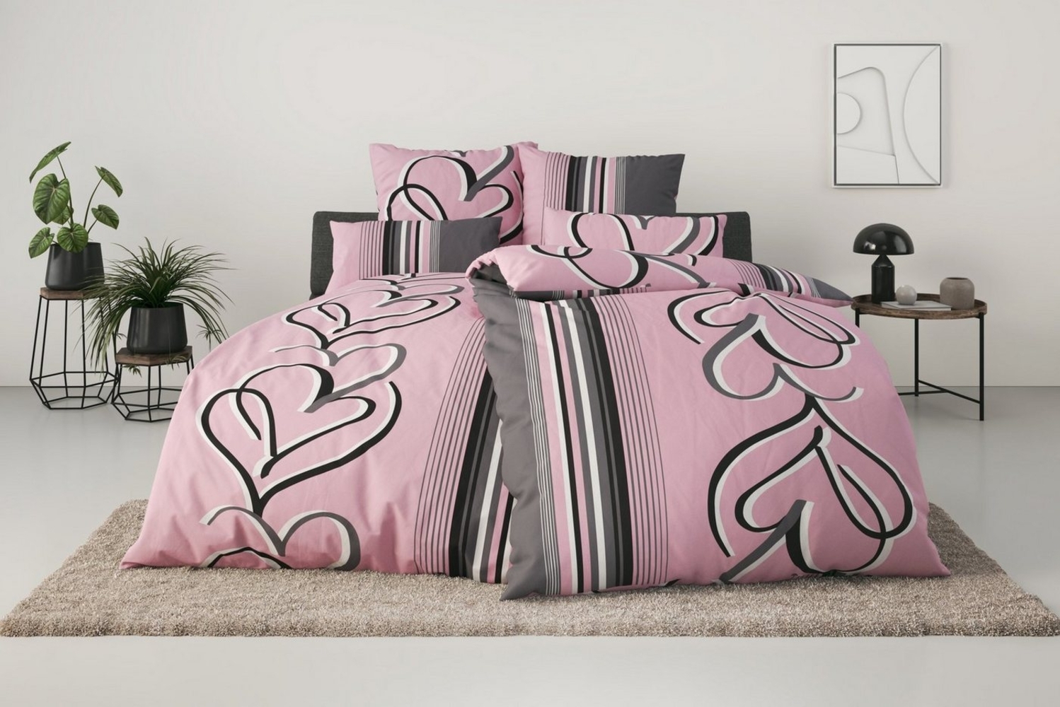 my home Bettwäsche Area in Gr. 135x200 oder 155x220 cm, Linon, 2 teilig, Bettwäsche in verschiedenen Qualitäten Bild 1