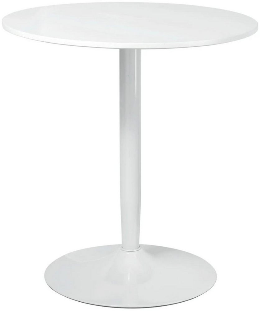 BlingBin Esstisch für 2 Personen Runder Küchentisch Ø70 cm (Esszimmertisch mit Stahlbein, Rutschfester Fußauflage Säulentisch, 1-St, 70 x 70 x 75 cm), moderner Kaffeetisch für Küche, Esszimmer und Wohnzimmer Bild 1