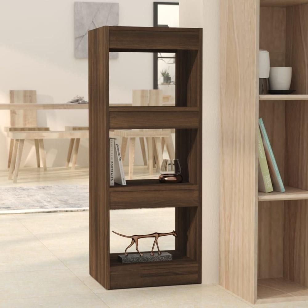 vidaXL Bücherregal/Raumteiler Braun Eiche 40x30x103cm Holzwerkstoff 813589 Bild 1