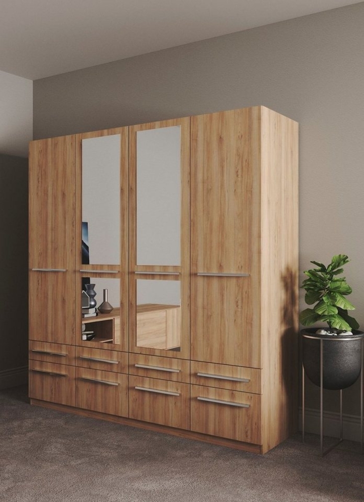 priess Kleiderschrank Schrank Garderobe Wäscheschrank Barcelona in 5 Breiten viel Stauraum, geräumige Schubkästen, mit Spiegel, MADE IN GERMANY Bild 1