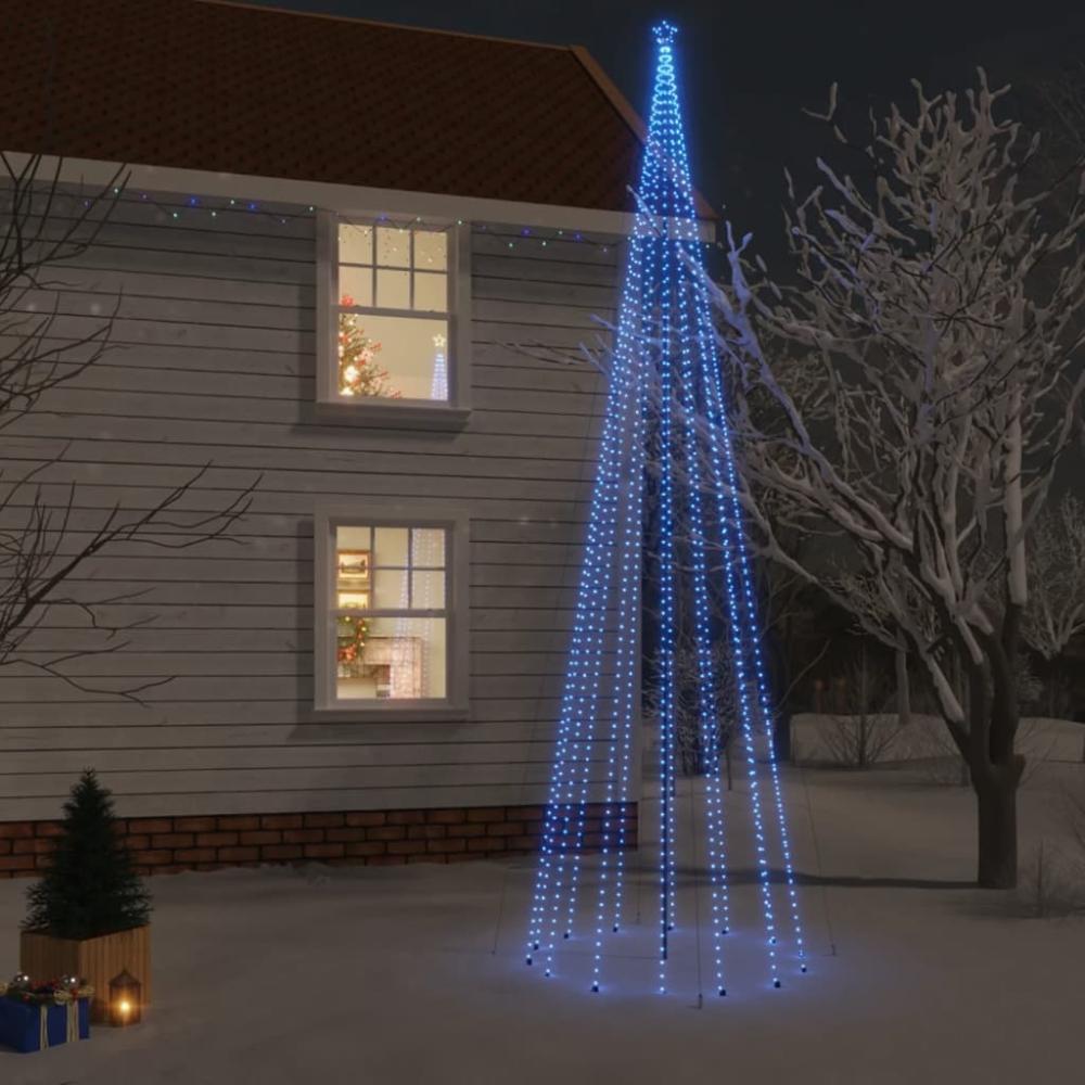 vidaXL LED-Weihnachtsbaum mit Erdnägeln Blau 1134 LEDs 800 cm 343565 Bild 1