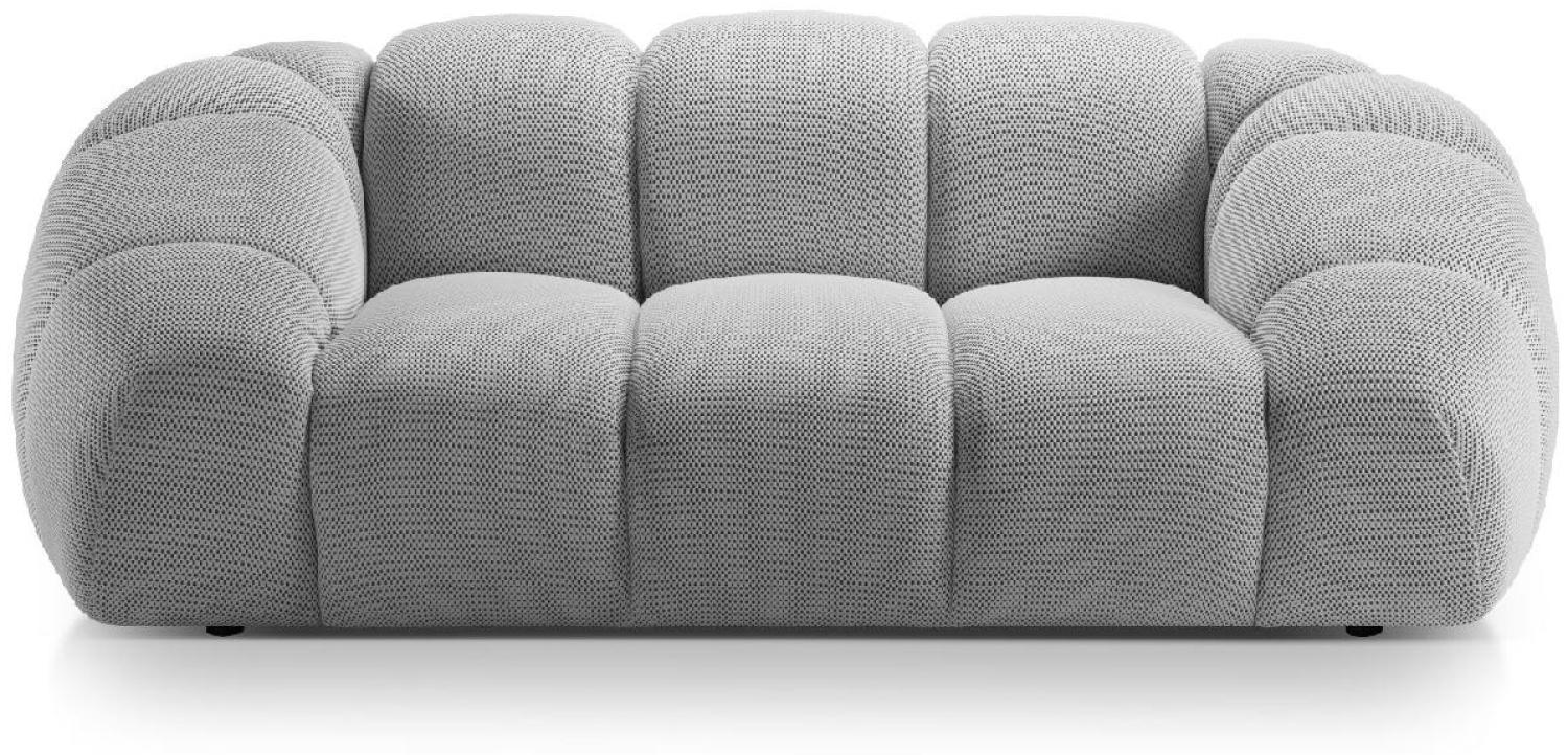 Micadoni Sofa Diana 2-Sitzer 3D-Stoff Silber Bild 1