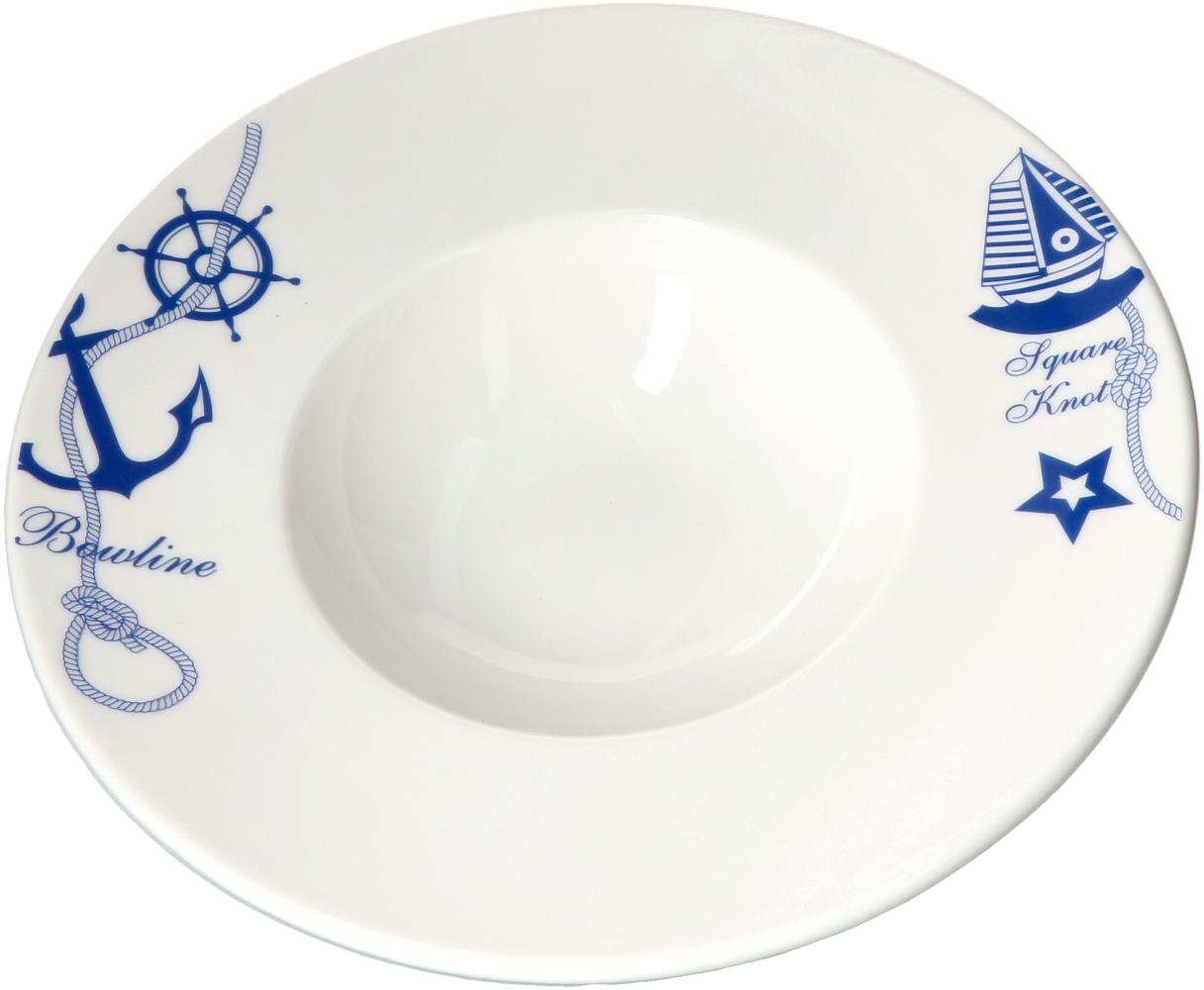 Bonna Navy Pastateller Ø28cm Nudel-Teller Essteller tief Salat Suppe Porzellan Bild 1