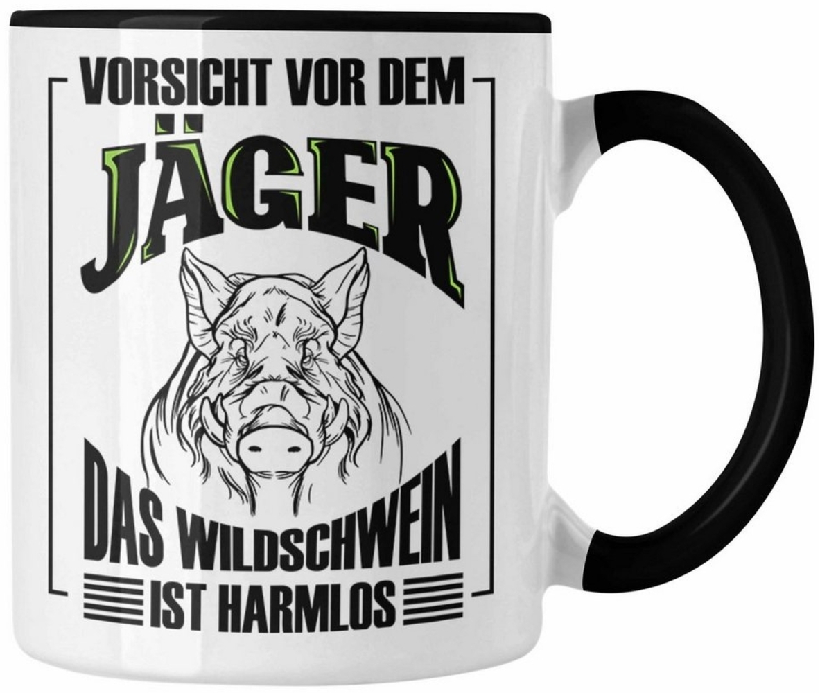 Trendation Tasse Lustige Tasse Geschenk für Jäger Wildschwein Spruch Geschenkidee Jagd Bild 1