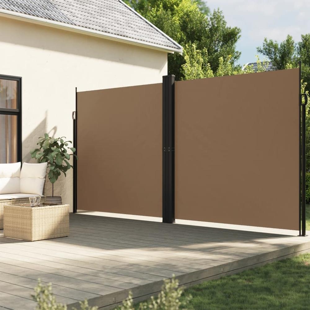 vidaXL Seitenmarkise Ausziehbar Taupe 220x1000 cm 4004784 Bild 1