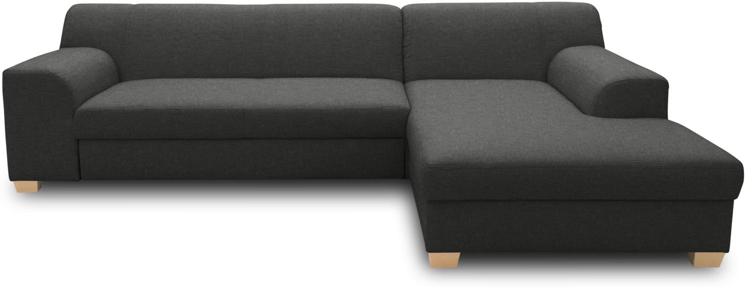 DOMO Collection Ecksofa Tinos, L-Sofa, Eckcouch mit Schlaffunktion, Schlafsofa Couch, L-form, 273 x 157 cm in anthrazit Bild 1